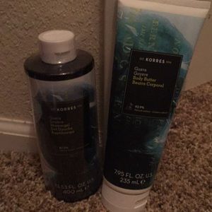 Korres Body butter and bath gel